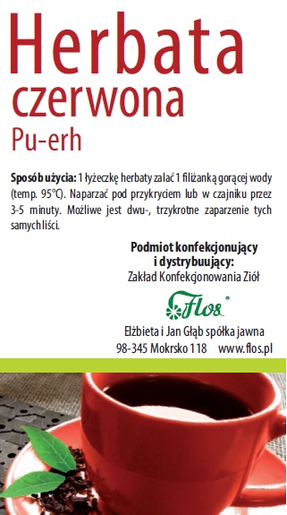 Flos Herbata czerwona PU-ERH 100g środek spoż.
