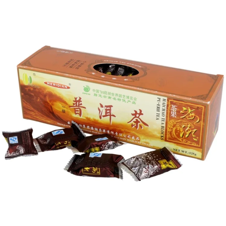 Meridian Herbata Pu-Erh czerwona w kostkach 125g