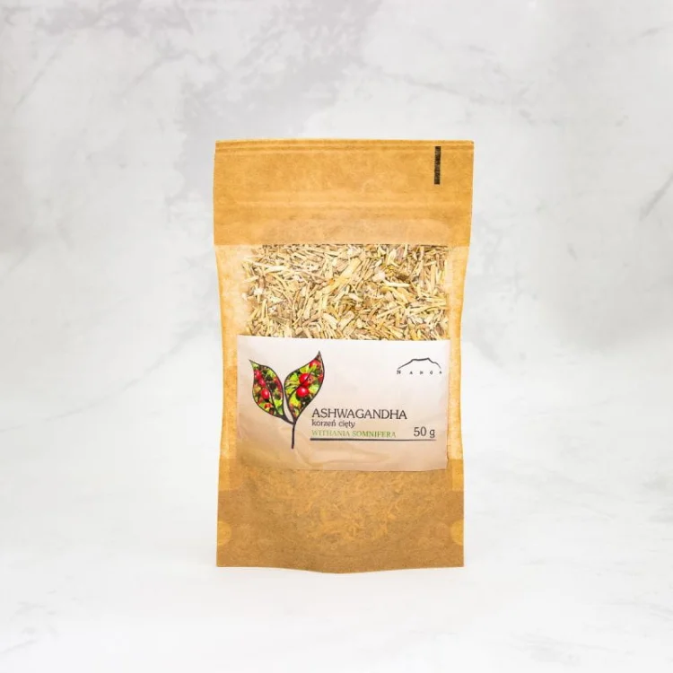 ASHWAGANDHA korzeń (cięty) 50 g (Witania ospała) Nanga
