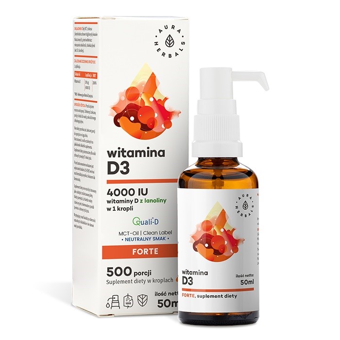 Witamina D3 4000 IU 50 ml Aura Herbals