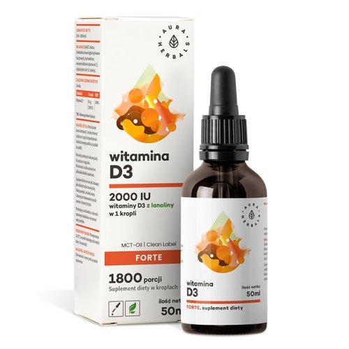 Witamina D3 FORTE 50 ml Aura Herbals