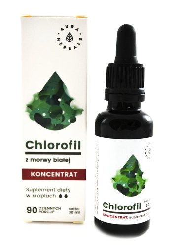 CHLOROFIL z morwy białej koncentrat - krople 30 ml Aura Herbals