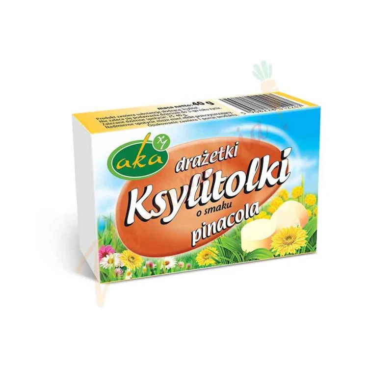 Ksylitolki PINACOLA Drażetki 40g Aka