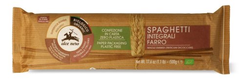 MAKARON Z PŁASKURKI RAZOWY SPAGHETTI BIO 500 g - Alce Nero