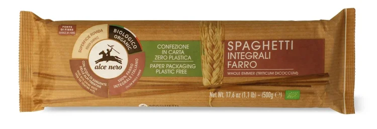 MAKARON Z PŁASKURKI RAZOWY SPAGHETTI BIO 500 g - Alce Nero