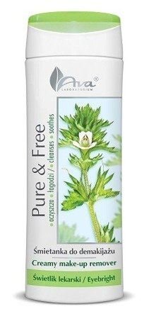 PURE & FREE Śmietanka do demakijażu ze świetlikiem - 250ml AVA