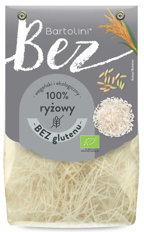 MAKARON RYŻOWY KRAJANKA Bezglutenowy BIO 250 g - Bartolini