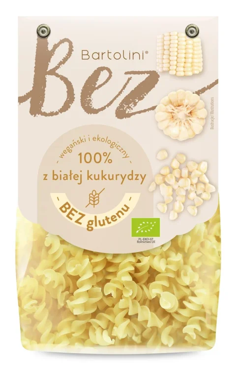 MAKARON ŚWIDERKI (z białej kukurydzy) bezglutenowy BIO 250 g - Bartolini