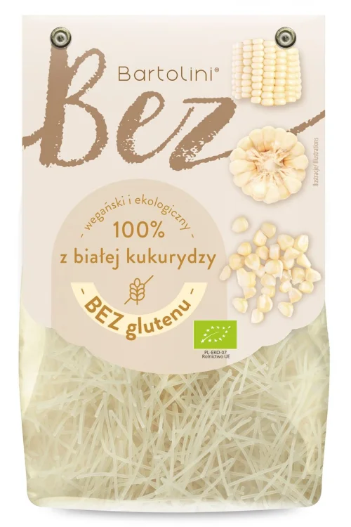 MAKARON KRAJANKA (z białej kukurydzy) Bio 250 g - Bartolini