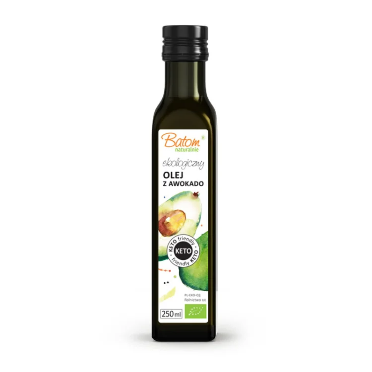 Olej z Awokado tłoczony na zimno keto Bio - Batom 250 ml