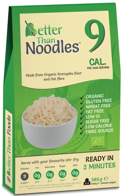 THAN  NOODLES makaron konjac  BIO 385g  - BETTER THAN FOODS bezglutenowy