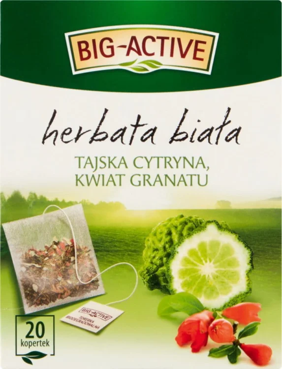 Herbata BIAŁA TAJSKA CYTRYNA  KWIAT GRANATU  FIX 20 t. Big-Activ Herbapol-Lublin