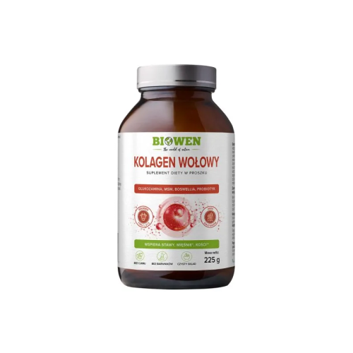 KOLAGEN WOŁOWY typu I, II, III Biowen - proszek - 225 g