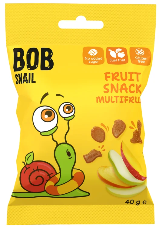 ŻELKI WIELOOWOCOWE Bez żelatyny bezglutenowe 40 g - Bob Snail