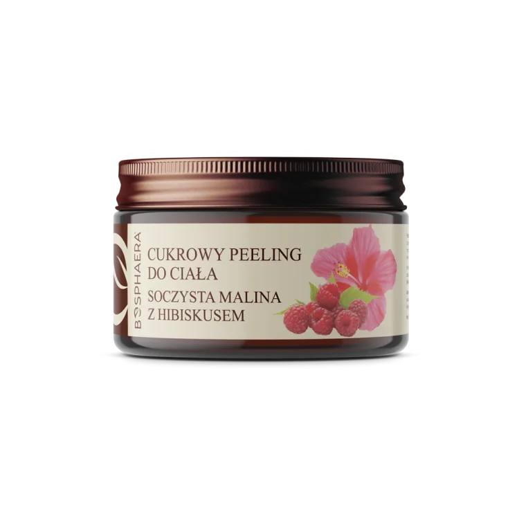 Cukrowy peeling do ciała soczysta malina z hibiskusem 200 g