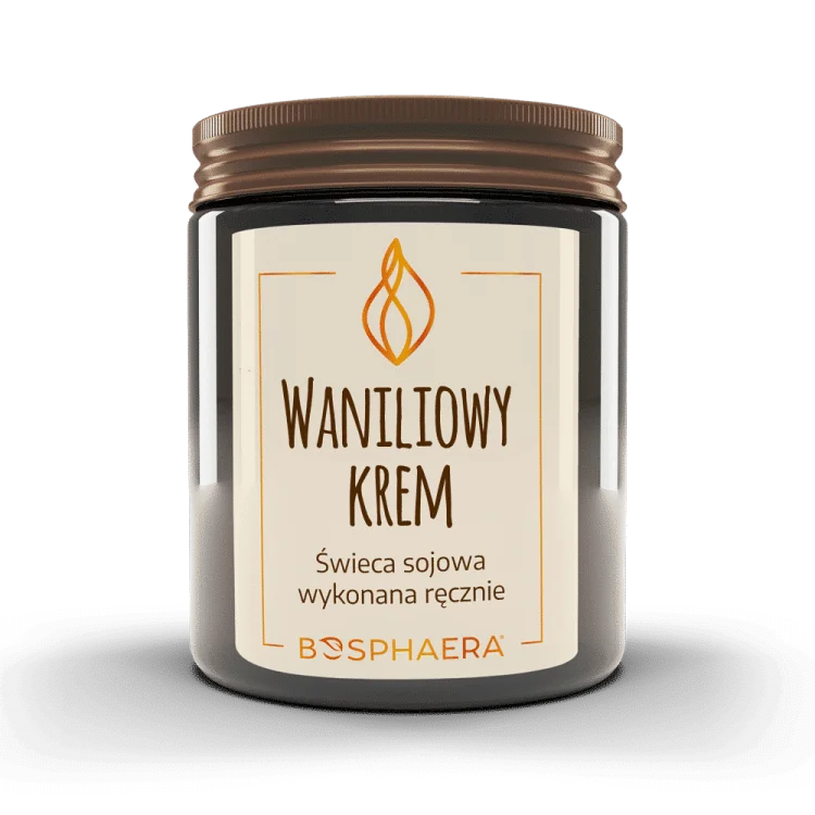 Świeca sojowa WANILIOWY KREM 190g Bosphaera