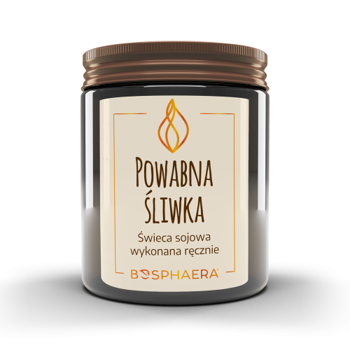 Świeca sojowa POWABNA ŚLIWKA 190g Bosphaera