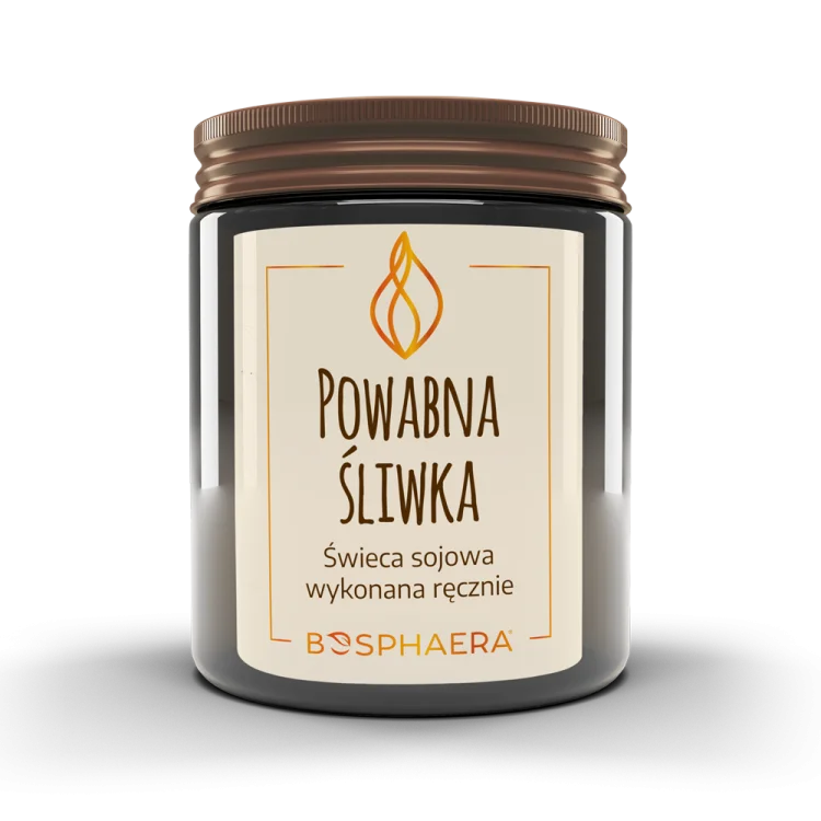 Świeca sojowa POWABNA ŚLIWKA 190g Bosphaera