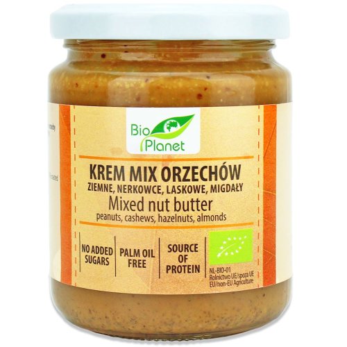 KREM ORZECHOWO - CZEKOLADOWY MIX (4 orzechy) 180 g - Bio Planet