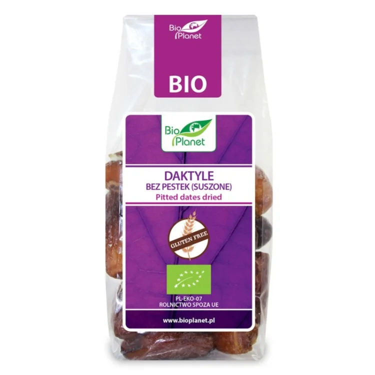 DAKTYLE bez pestek suszone bezglutenowe 150 g Bio Planet