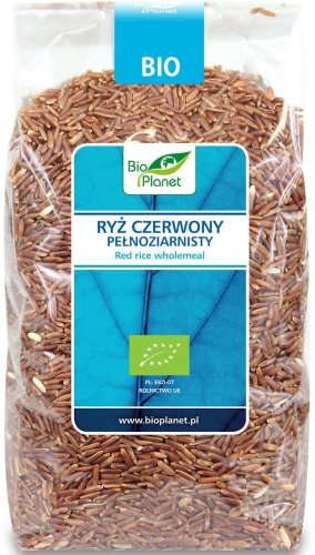 RYŻ CZERWONY pełnoziarnisty BIO 1 kg Planet BIO