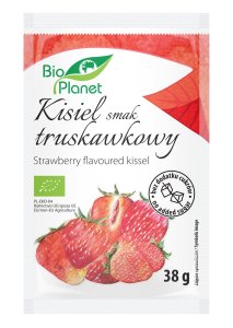 Kisiel o smaku truskawkowym  z truskawkami  BIO 38 g - BIO PLANET