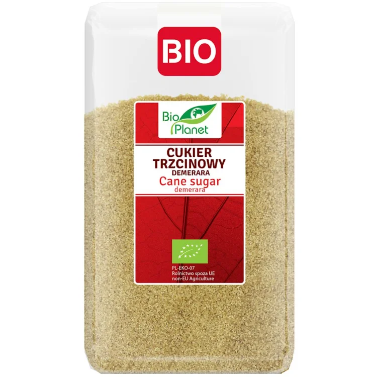 Cukier trzcinowy DEMERARA Bio 1 kg - Bio Planet
