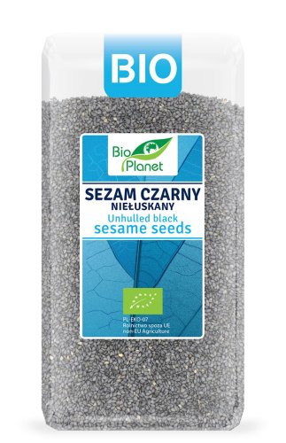 SEZAM CZARNY niełuskany  BIO 400 g - Bio Planet