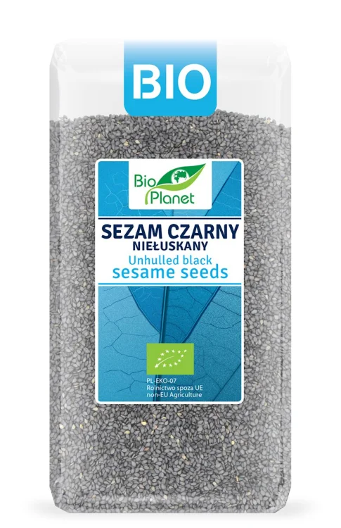 SEZAM CZARNY niełuskany  BIO 400 g - Bio Planet