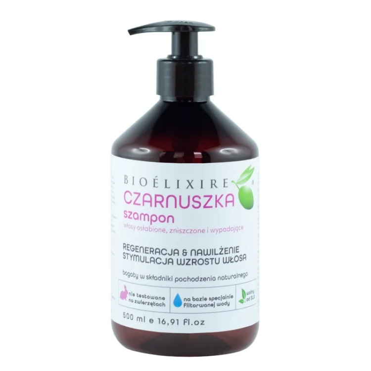 SZAMPON Z CZARNUSZKĄ regenerujący 500 ml Bioelixire