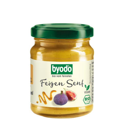 MUSZTARDA FIGOWA Bezglutenowa BIO 125 ml - Byodo