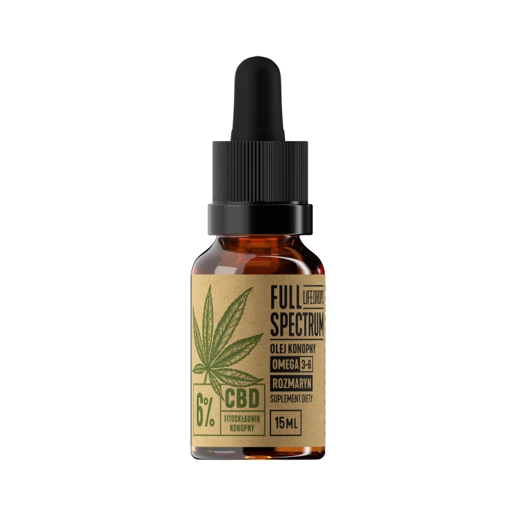 Full Spectrum Life Drops Olej konopny 6% CBD 15 ml Cosma Cannabis 8