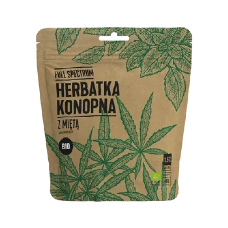 Herbata KONOPNA z miętą 1,5% CBD+CBDA BIO 40g Dwupak Cosma