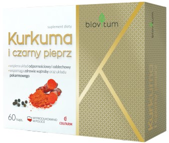 KURKUMA I CZARNY PIEPRZ 60 kaps. Biovitum