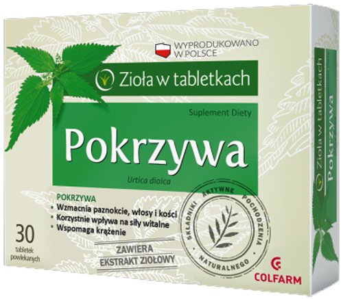 POKRZYWA 30 tabletek powlekanych Colfarm
