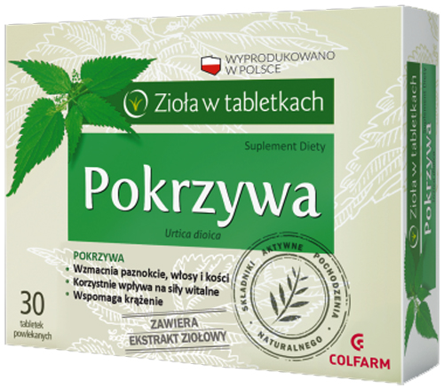 POKRZYWA 30 tabletek powlekanych Colfarm
