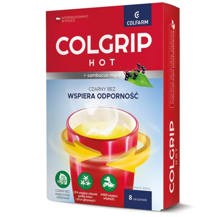 COLGRIP Hot Colfarm 8 saszetek wspiera odporność