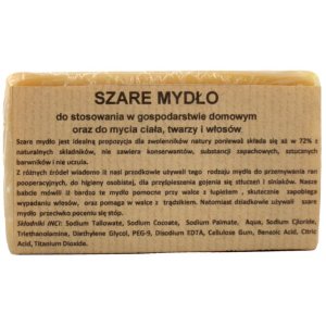 SZARE MYDŁO 200g Carmen - do stosowania w gospodarstwie oraz do mycia