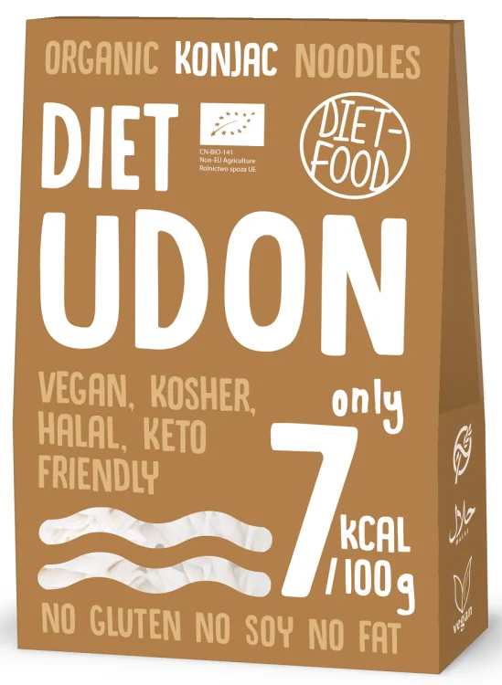 MAKARON KONJAC UDON Bezglutenowy BIO 385 g - Diet Food