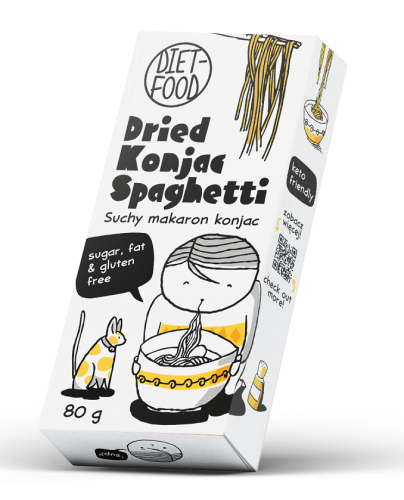 MAKARON SUCHY KONJAC SPAGHETTI Bezglutenowy 80 g - Diet-Food