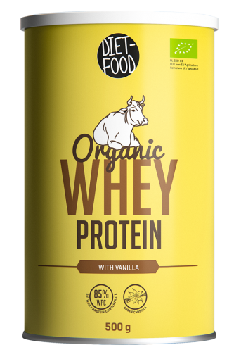 BIAŁKO SERWATKOWE O SMAKU WANILIOWYM  Bio 500 g - Diet-Food (koncetrat wpc 85)