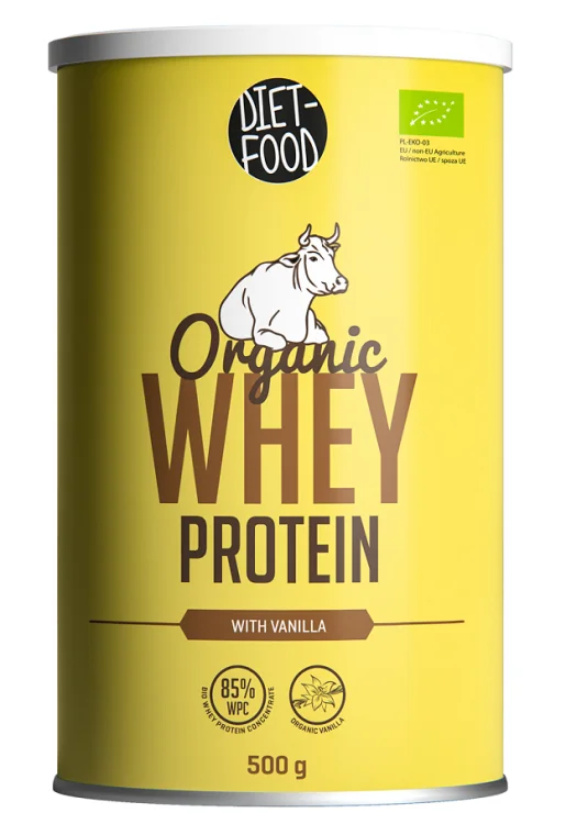 BIAŁKO SERWATKOWE O SMAKU WANILIOWYM  Bio 500 g - Diet-Food (koncetrat wpc 85)