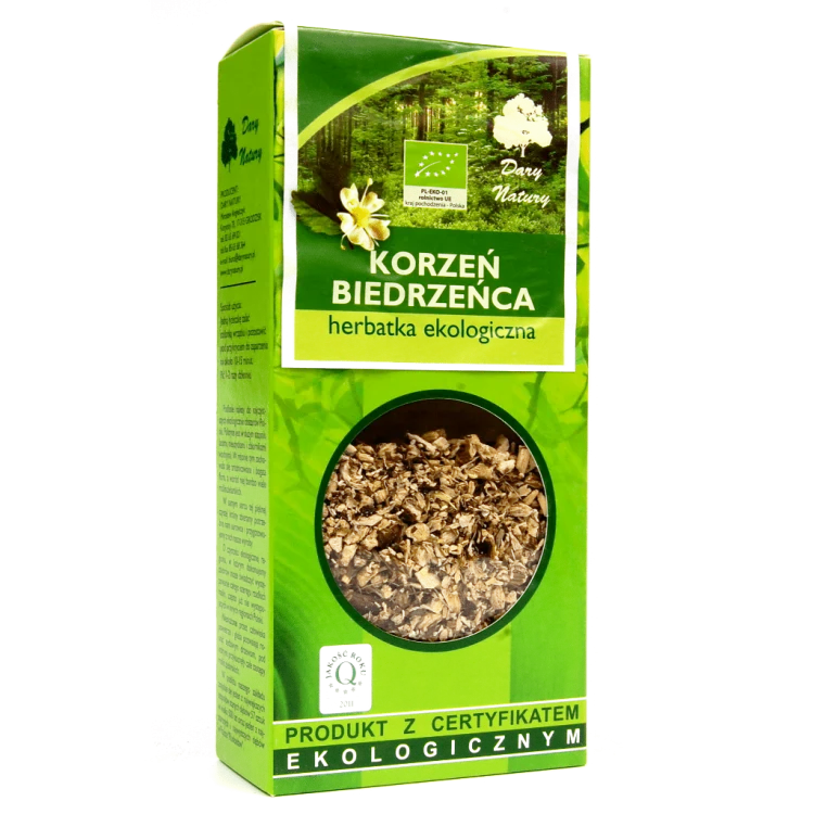 Herbatka Korzeń Biedrzeńca 25g Dary Natury - górne drogi oddechowe