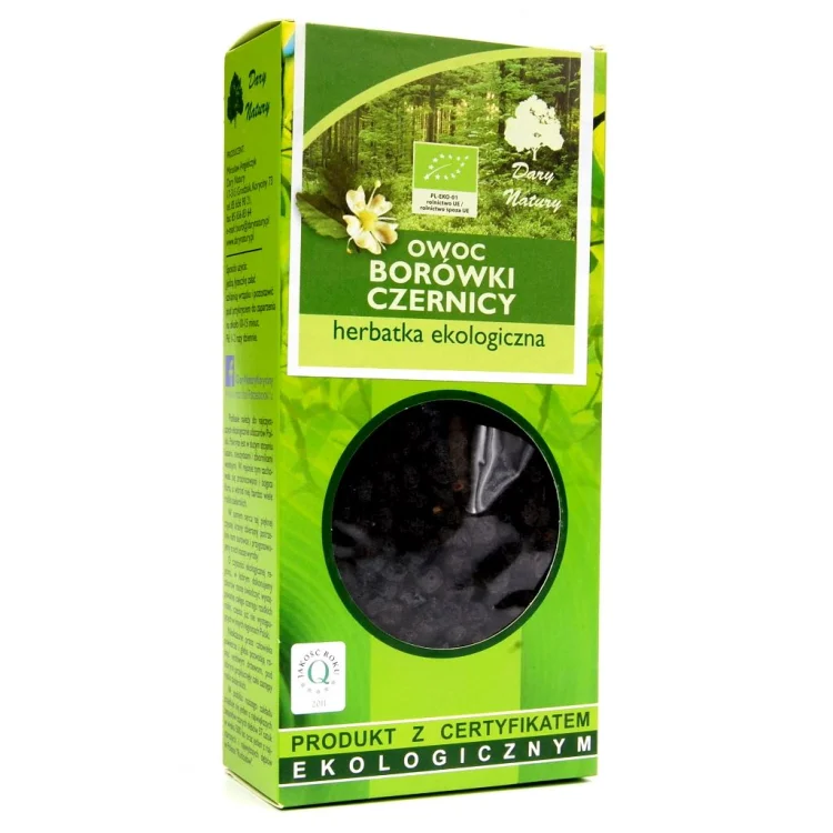 BORÓWKA CZERNICA owoc Eko 100g Dary Natury