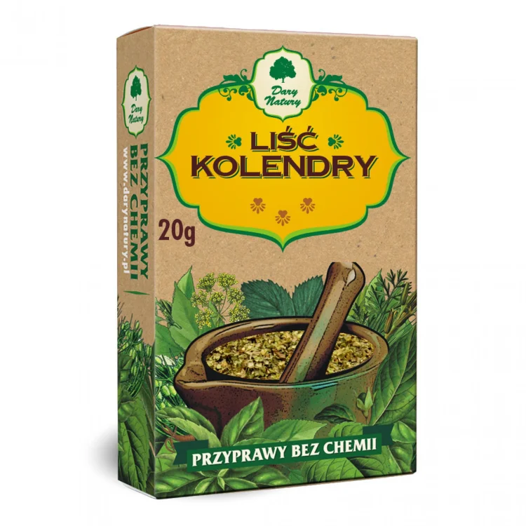KOLENDRA LIŚĆ 20 g Dary Natury