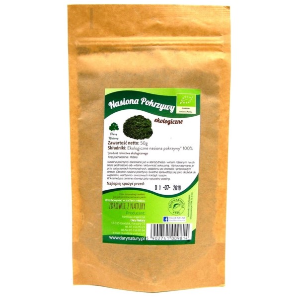 NASIONA POKRZYWY EKO 50g Dary Natury