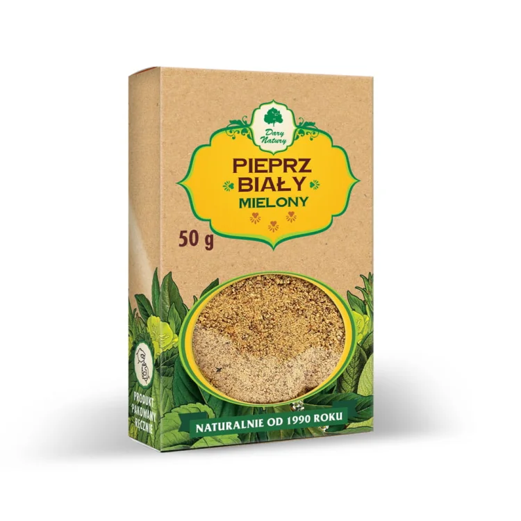 PIEPRZ BIAŁY mielony 50g  - Dary Natury