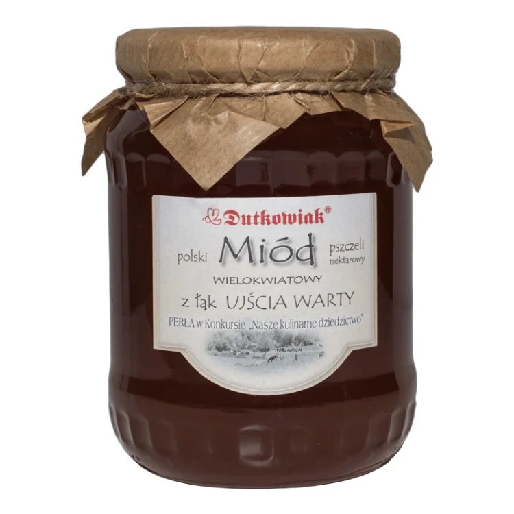 Miód WIELOKWIATOWY z łąk ujścia Warty 900g Dutkowiak