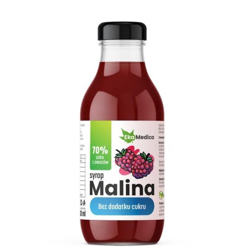 Syrop malina 0,3L bez dodatku cukru FOOD Ekamedica