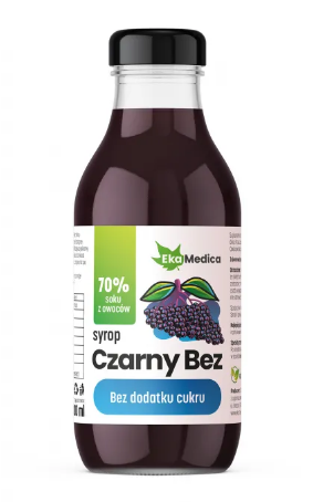Syrop CZARNY BEZ bez dodatku cukru 0,3l FOOD Ekamedica